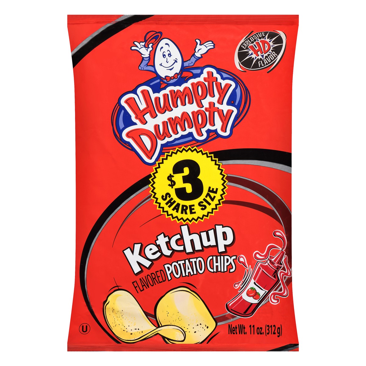 slide 6 of 9, Humpty Dumpty Snacks Ketchup Potato Chip, 11 oz