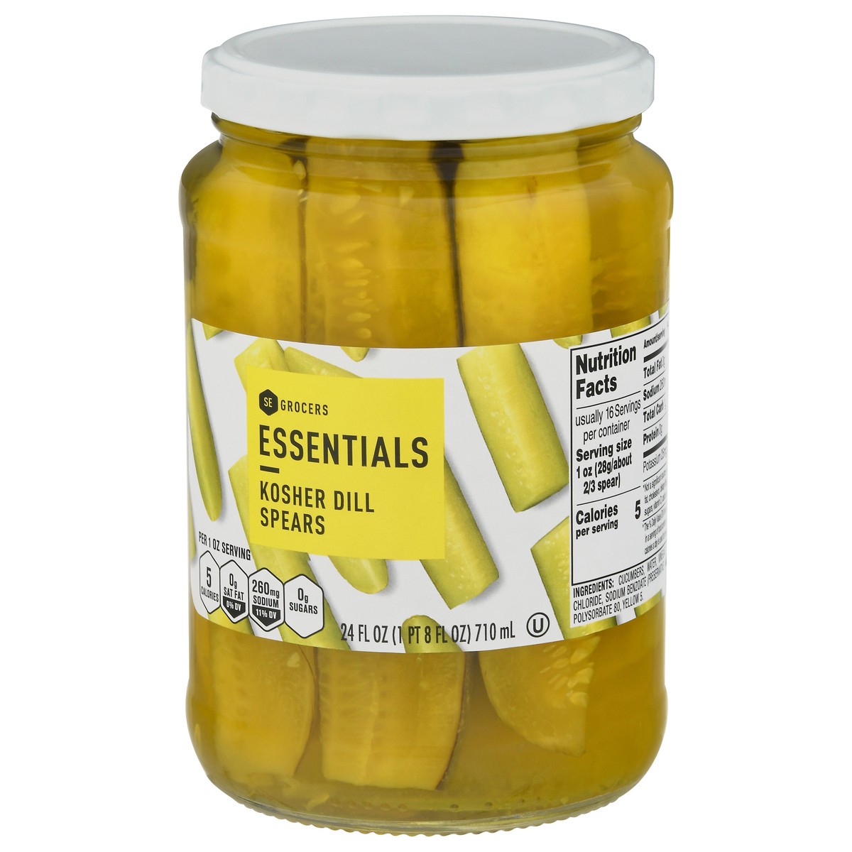 slide 5 of 12, Essentials Kosher Dill Spears, 24 oz