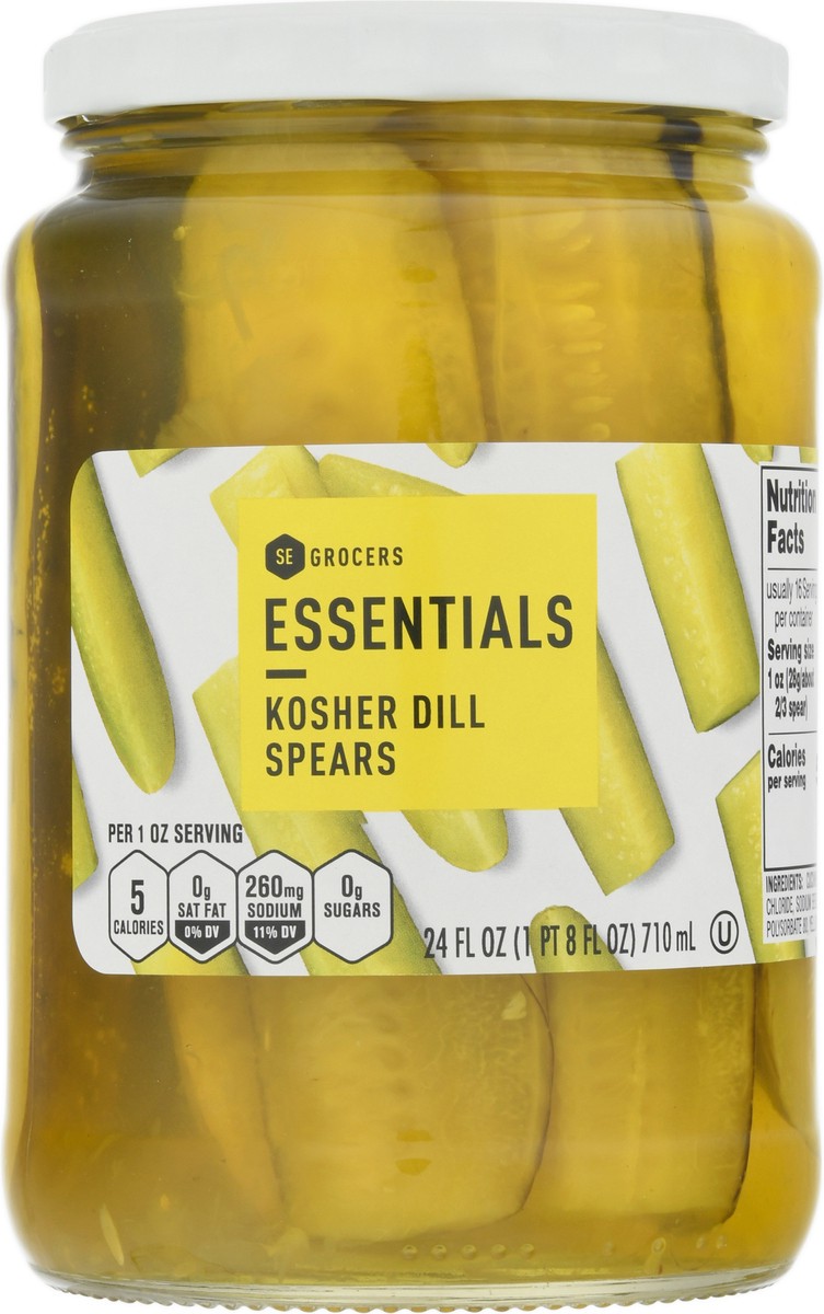 slide 8 of 12, Essentials Kosher Dill Spears, 24 oz