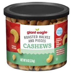 Giant Eagle Cashews, Halves & Pieces, Roasted, Lightly Salted