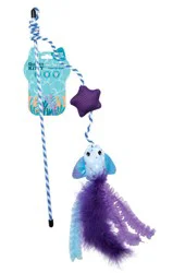 Quirky Kitty Ocean Cool Manta Ray Wand Cat Toy
