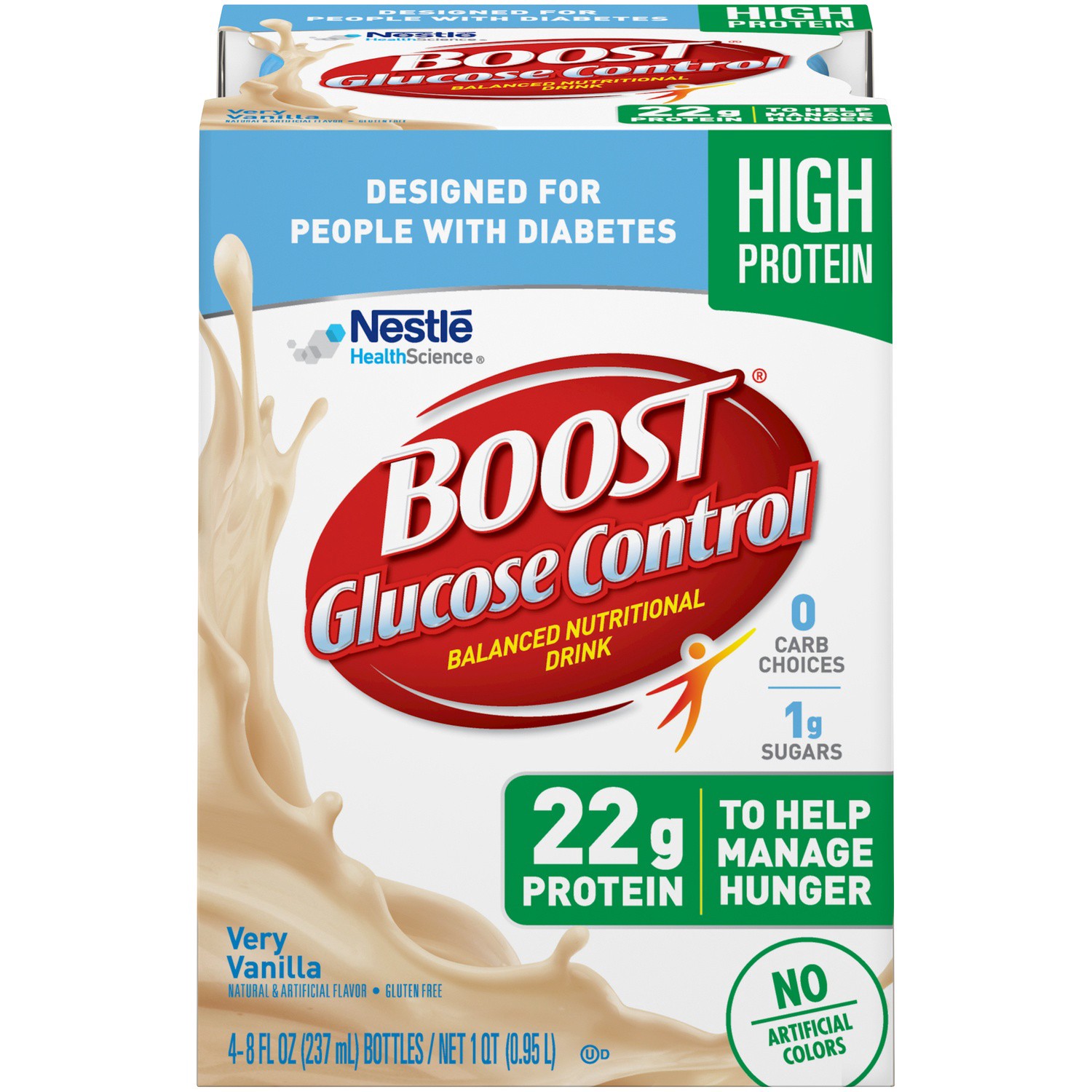 slide 2 of 9, Boost Glucose Control Very Vanilla Nutritional Drink, 4 ct; 8 fl oz