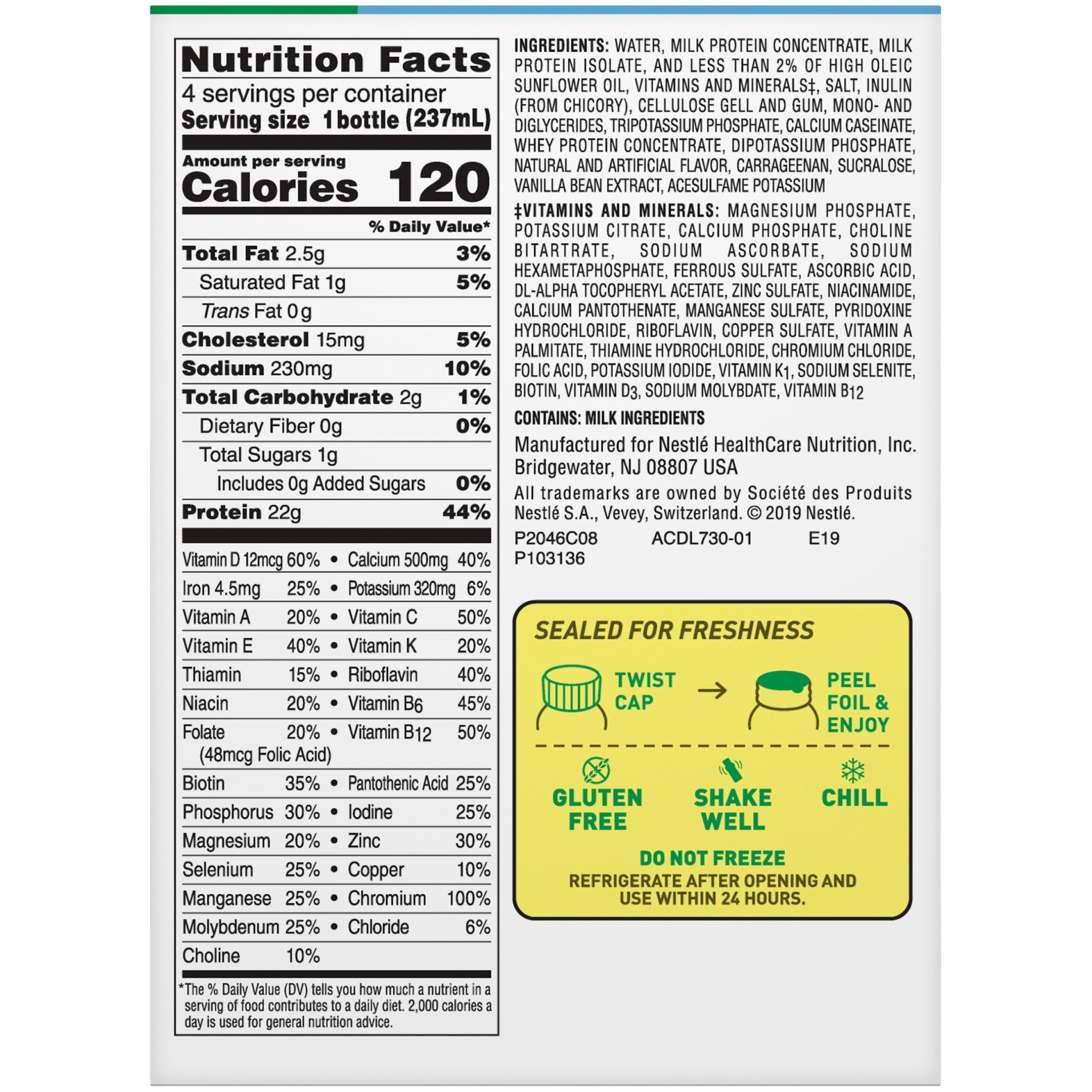 slide 7 of 9, Boost Glucose Control Very Vanilla Nutritional Drink, 4 ct; 8 fl oz