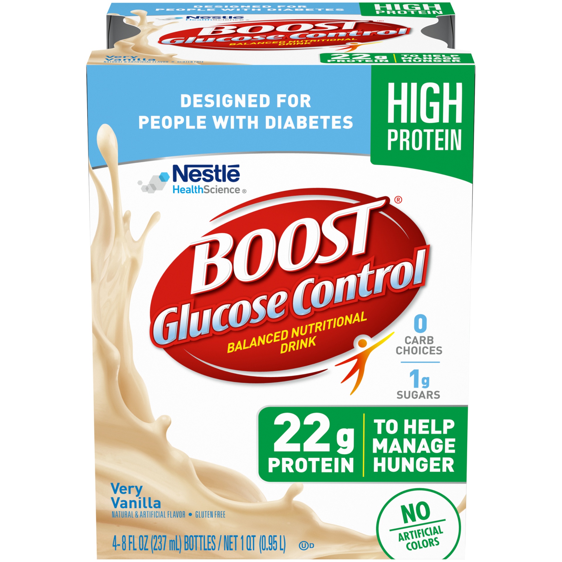 slide 1 of 9, Boost Glucose Control Very Vanilla Nutritional Drink, 4 ct; 8 fl oz