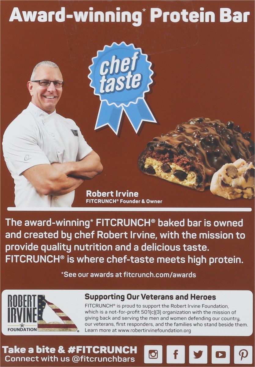 slide 10 of 11, FITCRUNCH Baked Chocolate Chip Cookie Dough Protein Bars 5 - 1.62 oz Wrappers, 5 ct