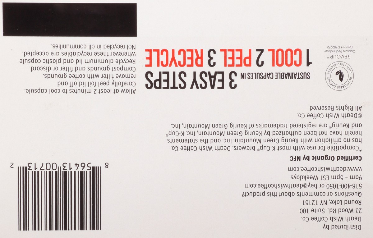 slide 4 of 9, Death Wish Coffee Co. Single Serve Pods Dark Roast Coffee - 18 ct, 18 ct