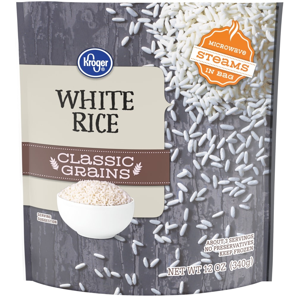 slide 1 of 1, Kroger Frozen White Rice, 12 oz