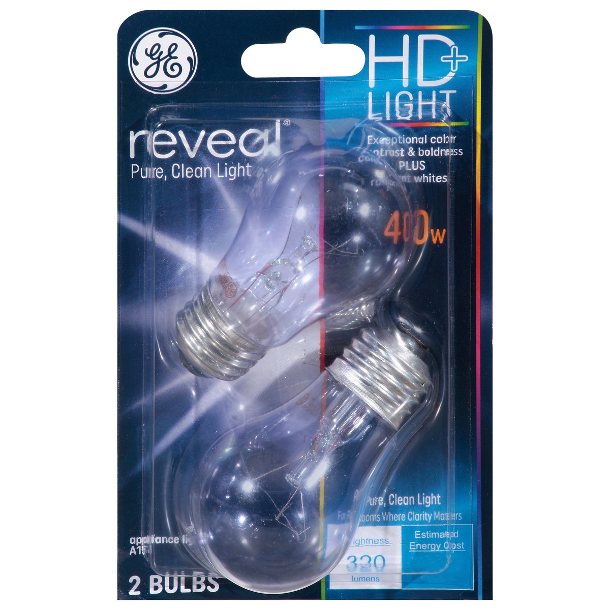 slide 1 of 12, GE Reveal 40 Watts HD+ Light Bulbs 2 ea, 2 ct