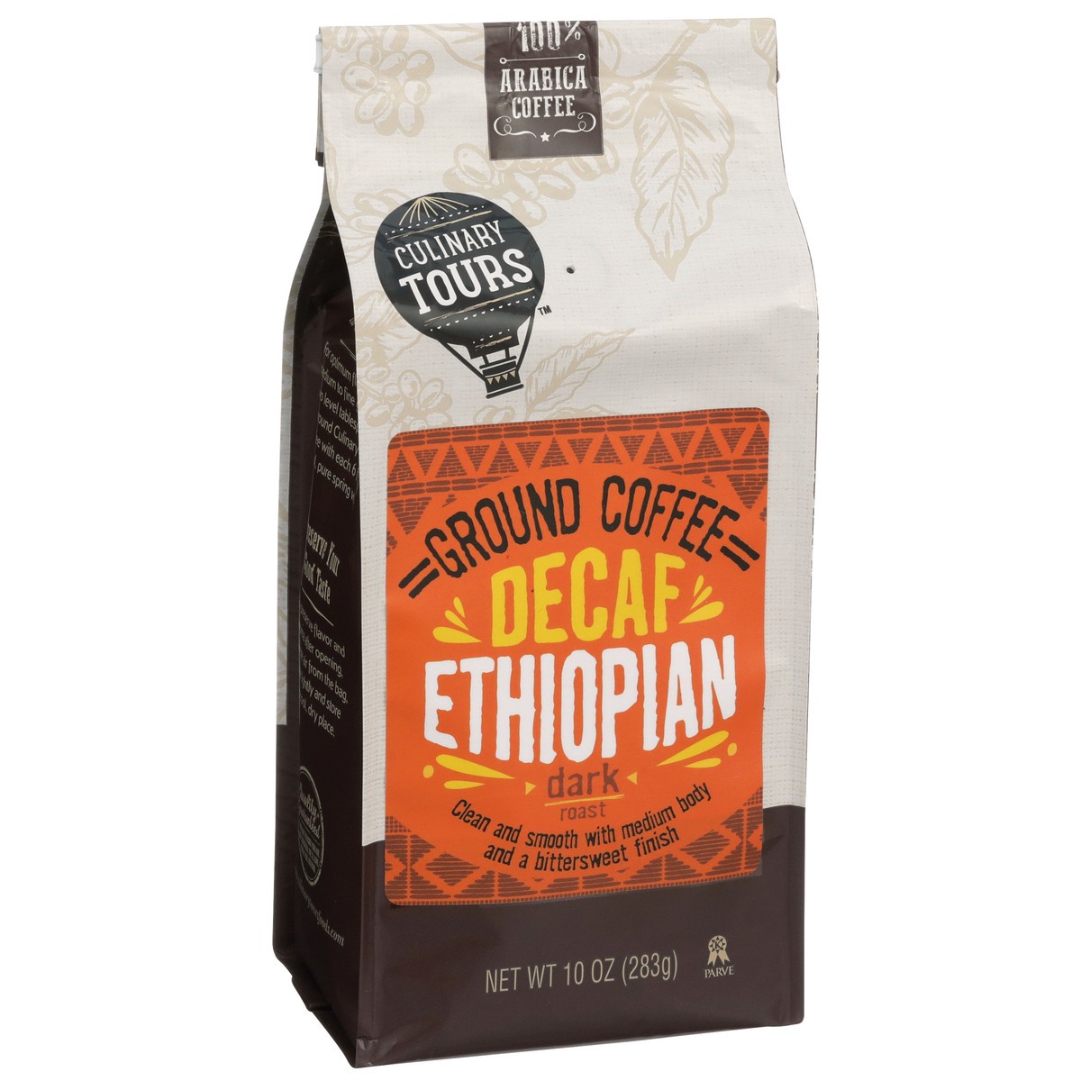 slide 4 of 9, Culinary Tours Dark Roast Decaf Ethiopian 100% Arabica Ground Coffee, 10 oz