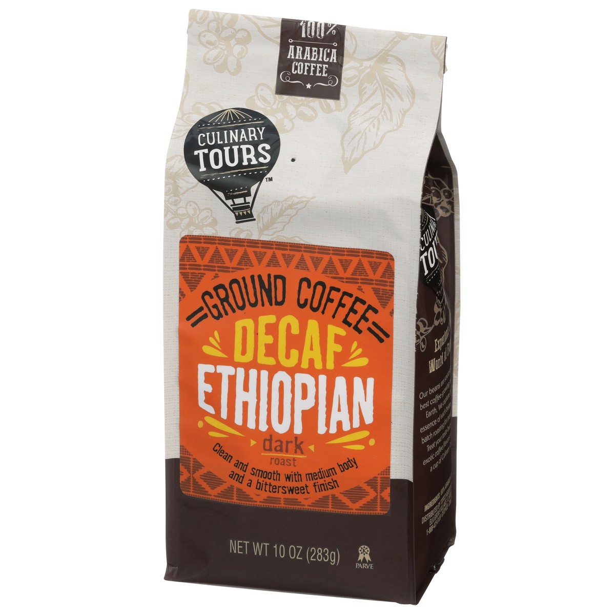 slide 3 of 9, Culinary Tours Dark Roast Decaf Ethiopian 100% Arabica Ground Coffee, 10 oz
