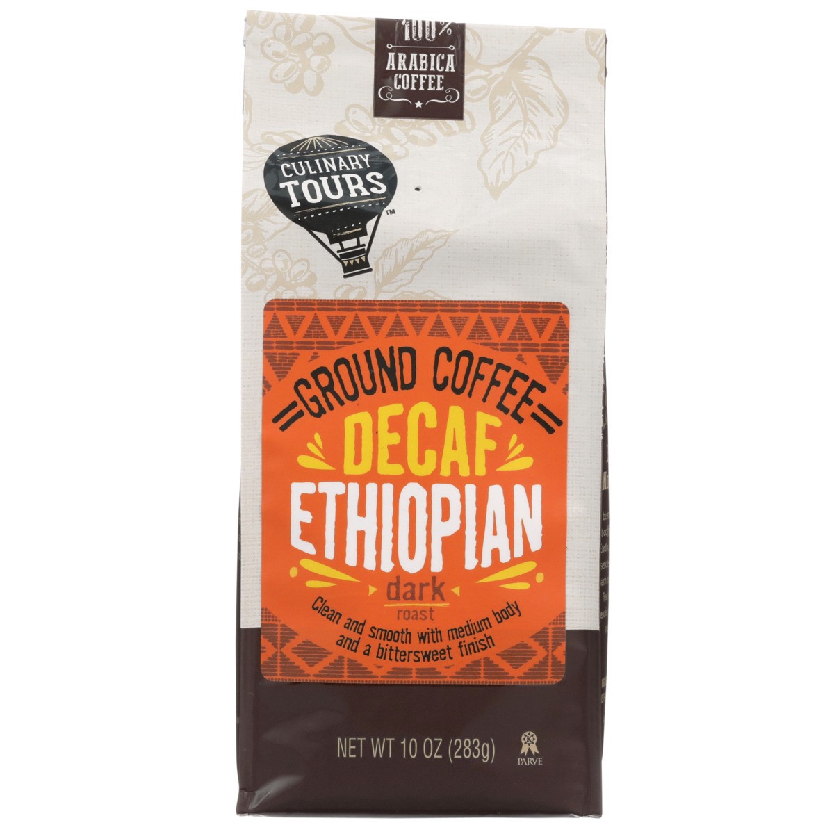 slide 2 of 9, Culinary Tours Dark Roast Decaf Ethiopian 100% Arabica Ground Coffee, 10 oz