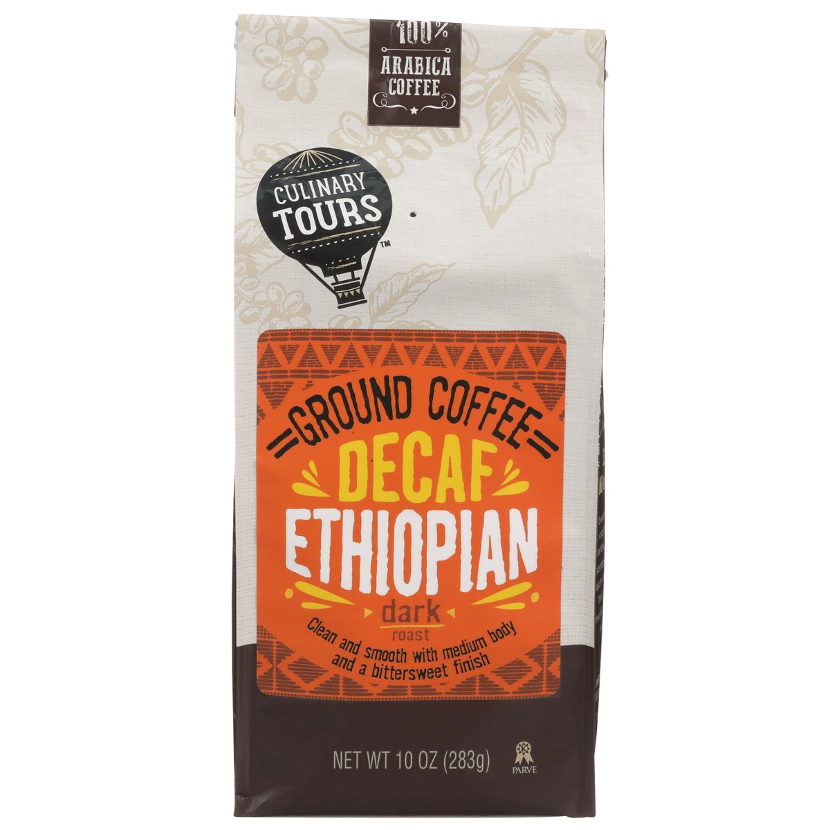 slide 1 of 9, Culinary Tours Dark Roast Decaf Ethiopian 100% Arabica Ground Coffee, 10 oz