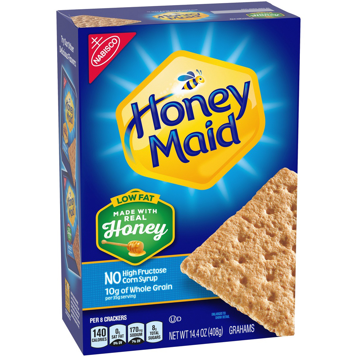 slide 2 of 9, Honey Maid Low Fat Honey Graham Crackers, 14.4 oz, 14.4 oz