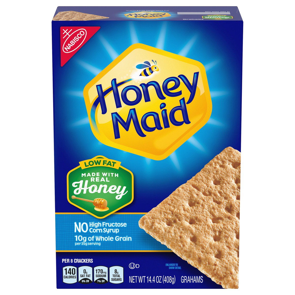 slide 1 of 9, Honey Maid Low Fat Honey Graham Crackers, 14.4 oz, 14.4 oz
