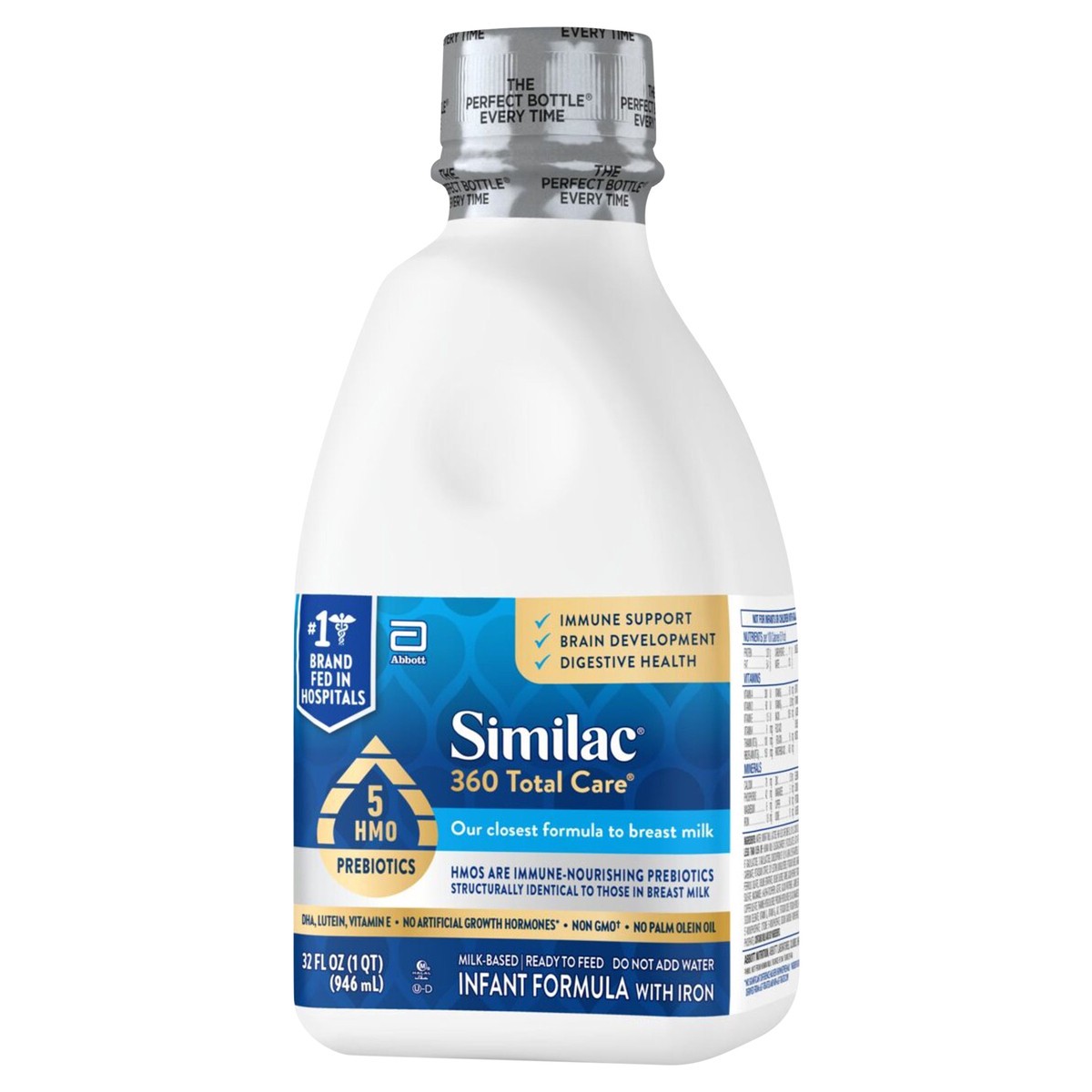 slide 8 of 9, Similac 360 Total Care Ready to Feed Milk-Based Infant Formula with Iron Baby 32 fl oz, 32 fl oz