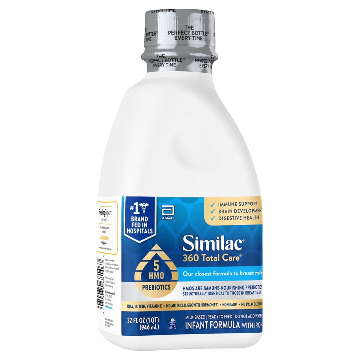 slide 7 of 9, Similac 360 Total Care Ready to Feed Milk-Based Infant Formula with Iron Baby 32 fl oz, 32 fl oz