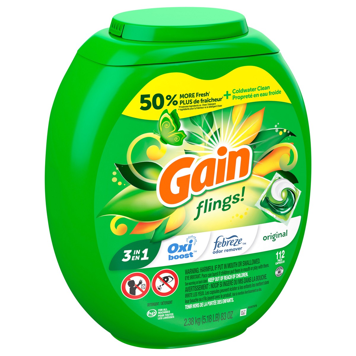 slide 2 of 4, Gain Flings Original, 112 ct