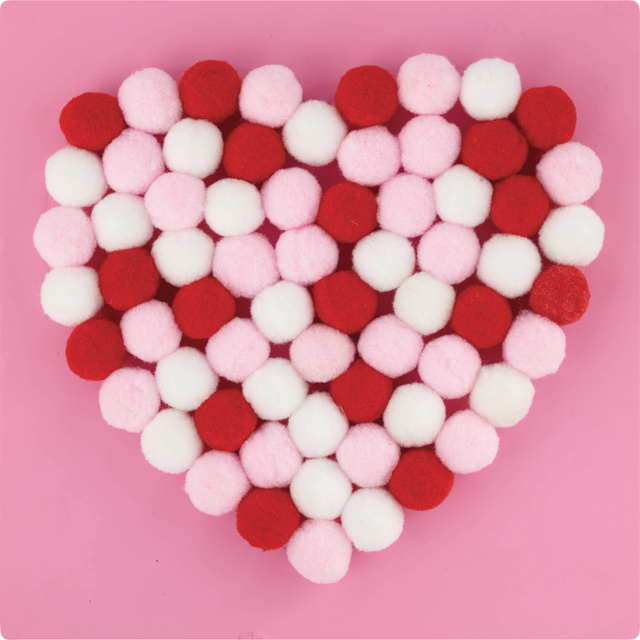 slide 1 of 1, CVS Health Pom Pom Heart Sign, 1 ct