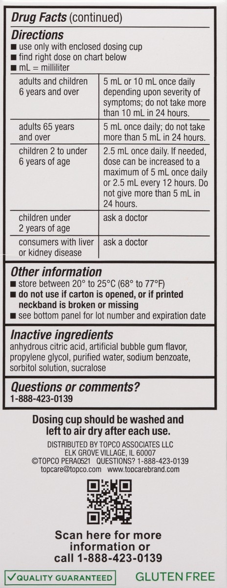 slide 5 of 10, TopCare Health Children's Bubble Gum Flavor Antihistamine 4 fl oz, 4 fl oz