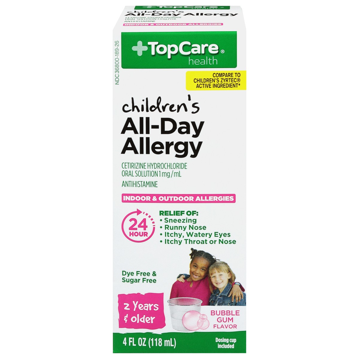 slide 10 of 10, TopCare Health Children's Bubble Gum Flavor Antihistamine 4 fl oz, 4 fl oz