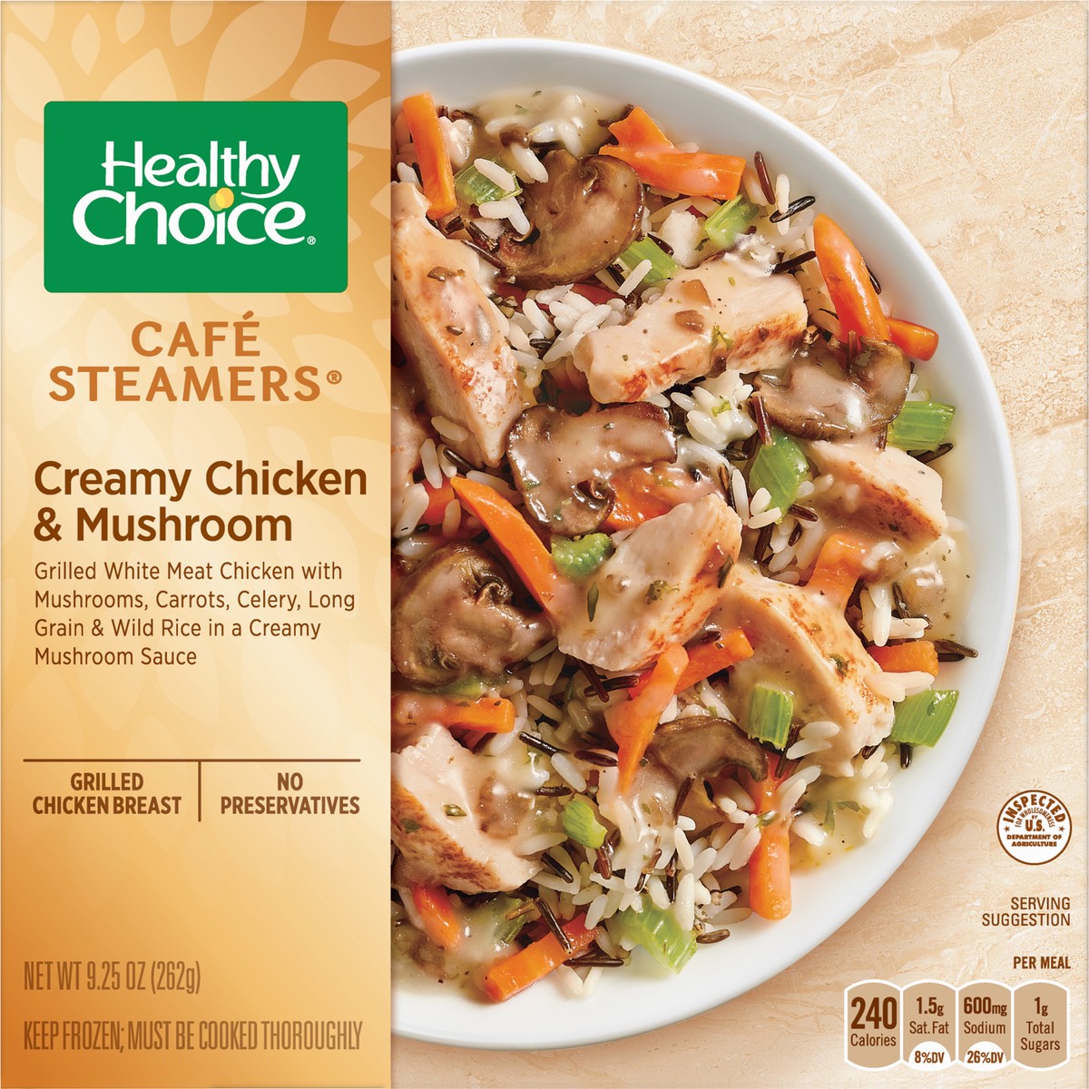 slide 8 of 9, Healthy Choice Cafe Steamers Creamy Chicken & Mushroom 9.25 oz, 9.25 oz