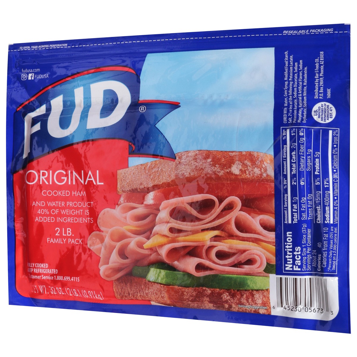 slide 8 of 12, FUD Original Cooked Ham 32 oz, 32 oz