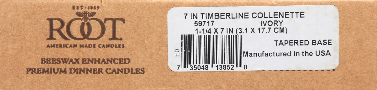 slide 6 of 9, Root 7 Inch Timberline Collenette Ivory Candle 1 ea, 1 ea