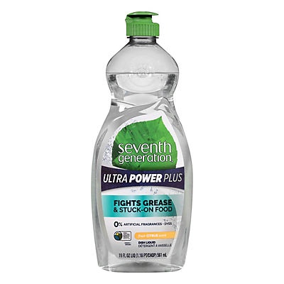 slide 1 of 1, Seventh Generation Ultra Power Plus Fresh Citrus Dish Soap, 19 oz