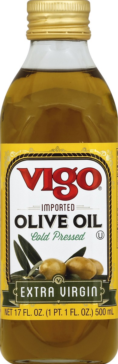 slide 2 of 2, Vigo Olive Oil, Imported, Extra Virgin, 17 oz