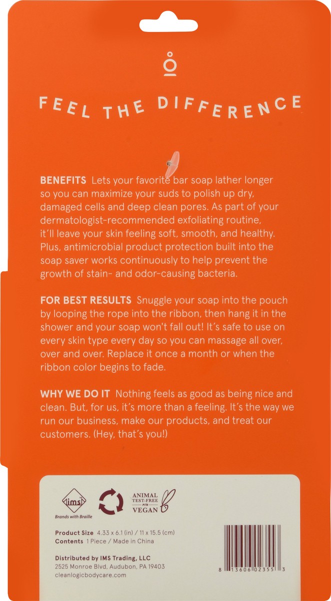 slide 7 of 9, Cleanlogic Exfoliating Soap Saver, 1 ct