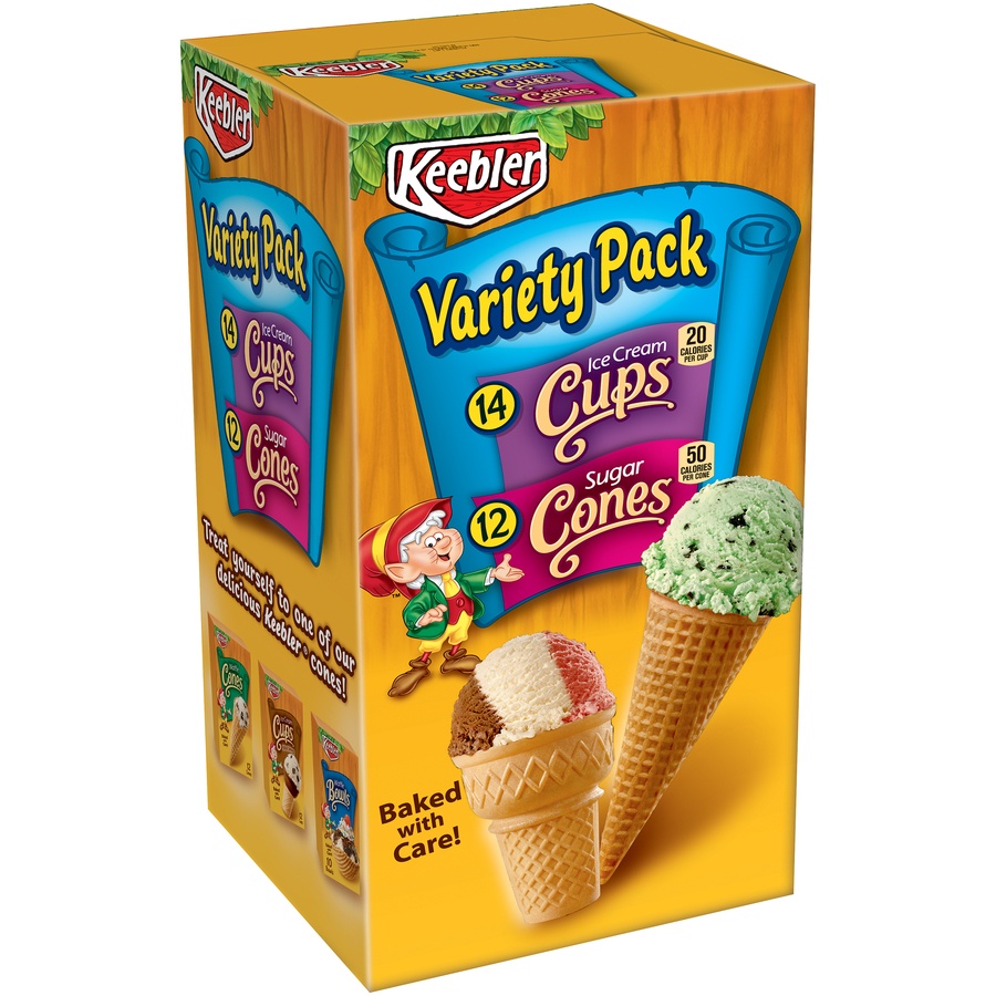 slide 1 of 4, Keebler Cones Cups Variety Pack 7.6 oz, 7.6 oz