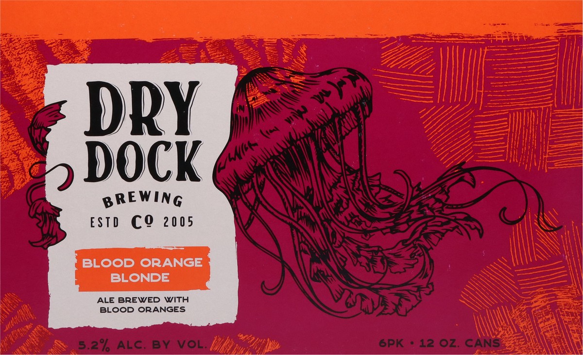 slide 4 of 10, Dry Dock Brewing Co Blonde Blood Orange Beer 6 - 12 oz Cans, 6 ct