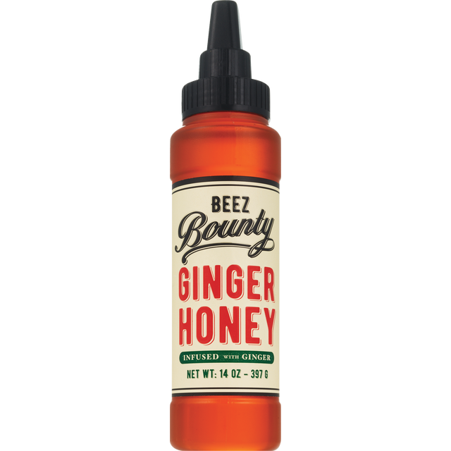 slide 1 of 1, Beez Bounty Ginger Infused Honey, 14 oz