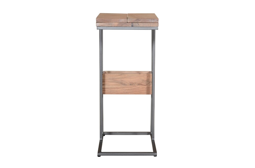 slide 1 of 1, Quinn Foldable Table - Gray/Brown, 1 ct