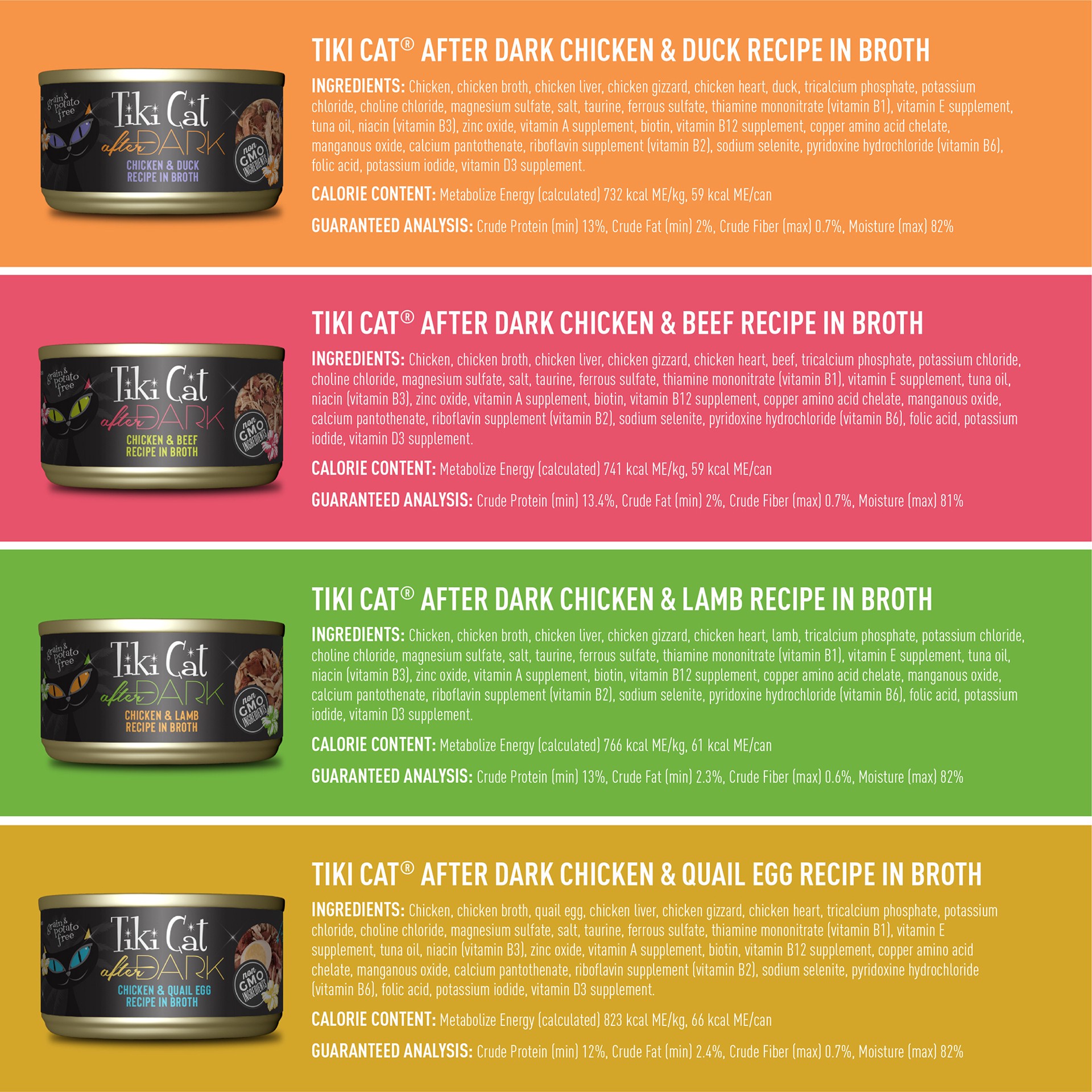 slide 4 of 6, Tiki Cat Chicken Craves Wet Cat Food Mega Pack, 2.8 oz., Count of 36, 101.60 oz