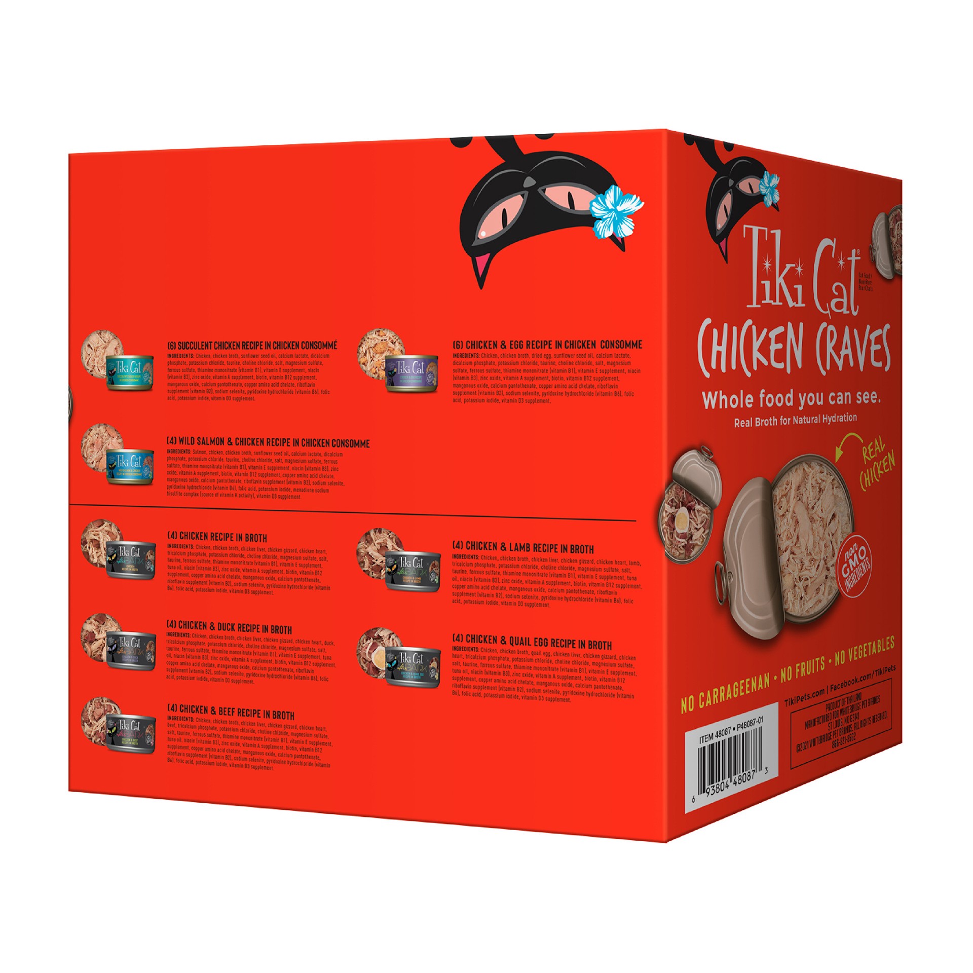 slide 2 of 6, Tiki Cat Chicken Craves Wet Cat Food Mega Pack, 2.8 oz., Count of 36, 101.60 oz