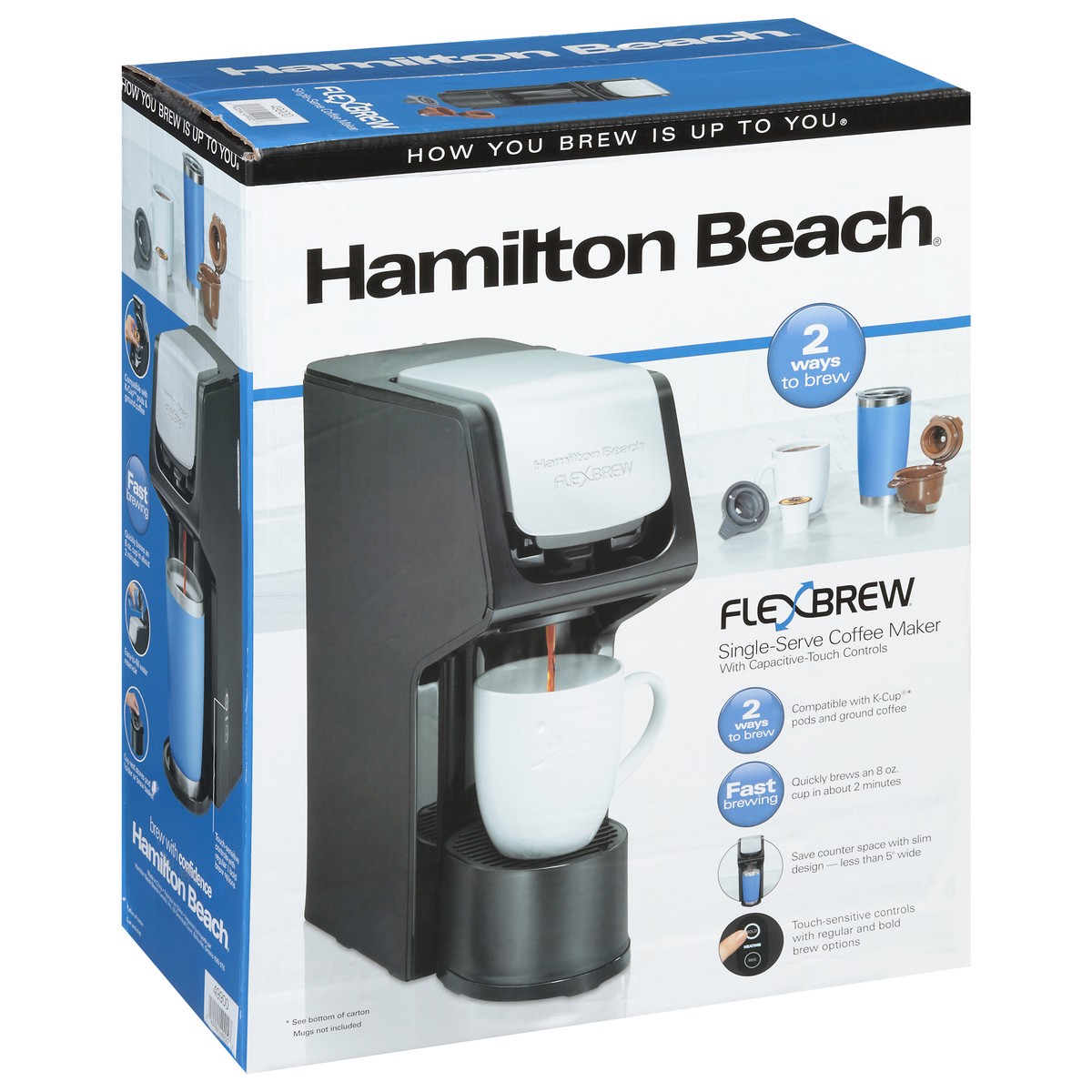 slide 2 of 9, Hamilton Beach FlexBrew Single-Serve Coffee Maker with Capacitive-Touch Controls 1 ea, 1 ct