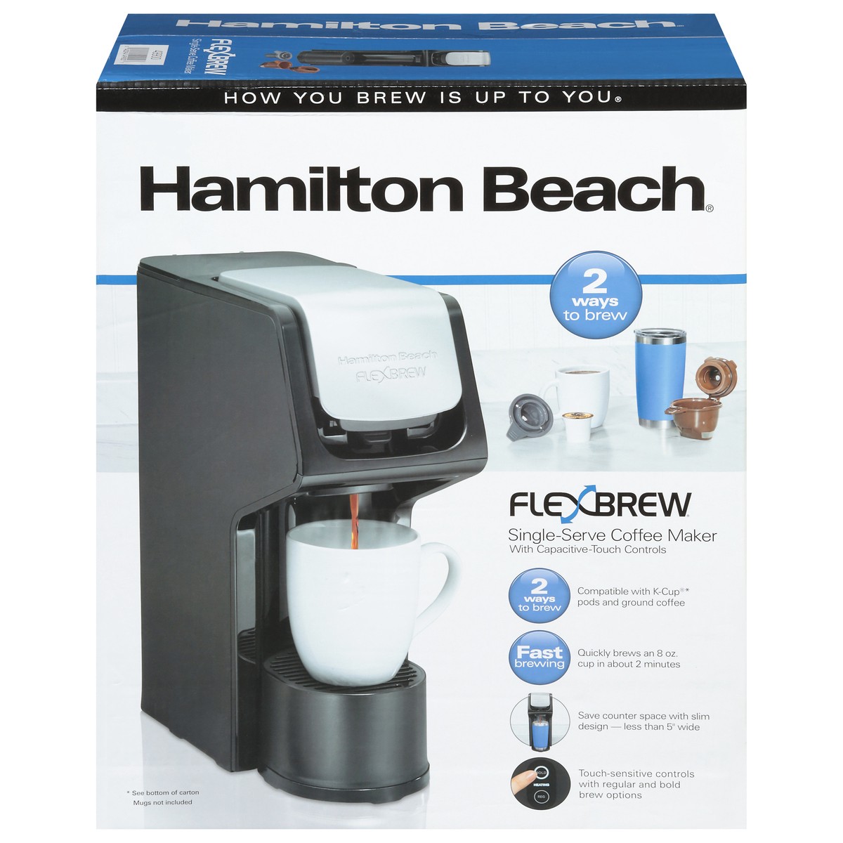 slide 1 of 9, Hamilton Beach FlexBrew Single-Serve Coffee Maker with Capacitive-Touch Controls 1 ea, 1 ct