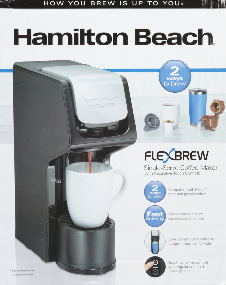 slide 6 of 9, Hamilton Beach FlexBrew Single-Serve Coffee Maker with Capacitive-Touch Controls 1 ea, 1 ct