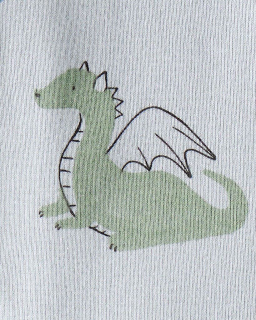 slide 3 of 3, Carter's Carters Baby Boy Dragon Print 100% Cotton Long-Sleeve 2-Way Zip 1-Piece Pajamas - Blue Blue 12M, 1 ct