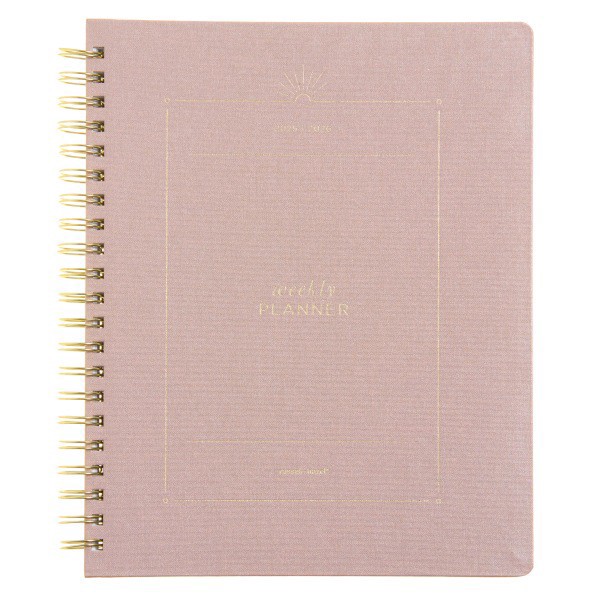 slide 1 of 5, Russell & Hazel 2025-2026 Russell & Hazel Weekly/Monthly Planner, 9-1/8"" x 11-1/4"", Dew Bookcloth/Gold, July 2025 To June 2026, 103343, 1 ct