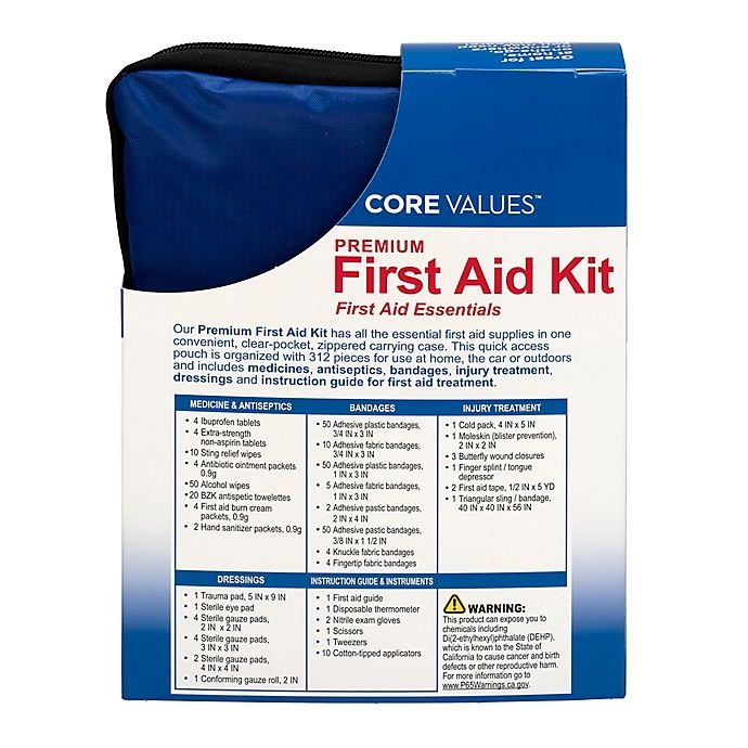 slide 4 of 4, Core Values Premium First Aid Kit, 312 ct