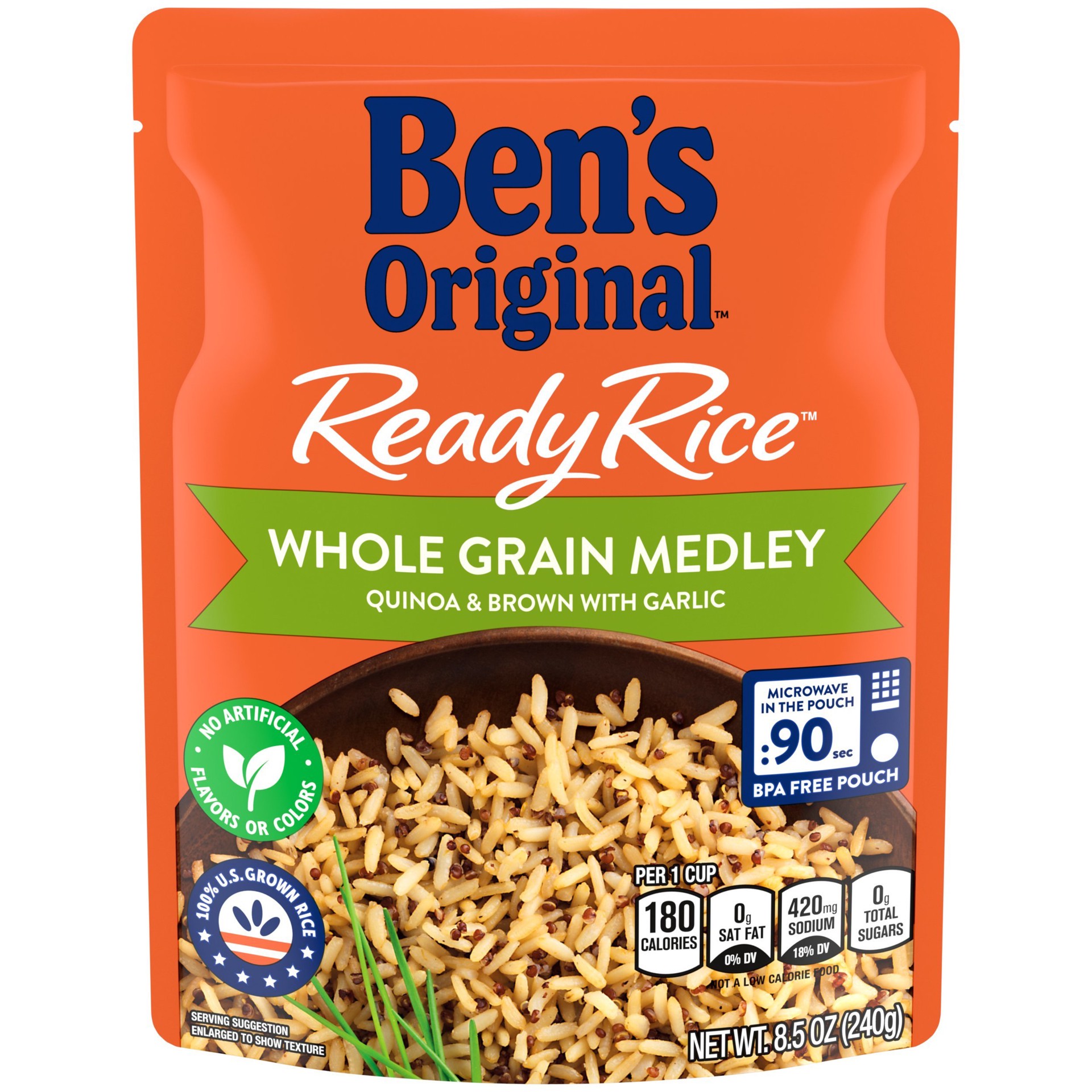 slide 1 of 1, BEN'S ORIGINAL™ READY RICE™, Whole Grain Medley Quinoa and Brown, 8.5 oz pouch, 8.5 oz