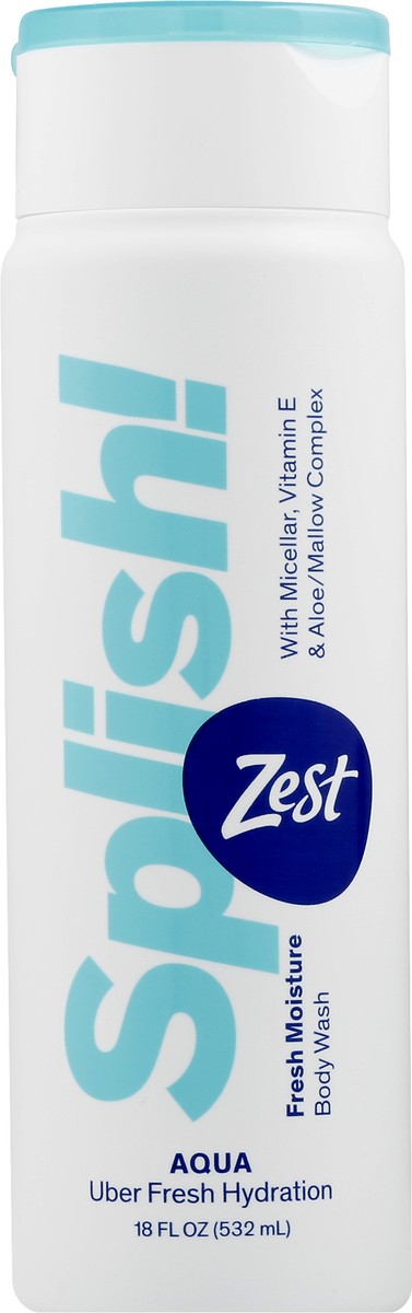 slide 7 of 10, Zest Aqua Splish Body Wash Aqua, 18 fl oz