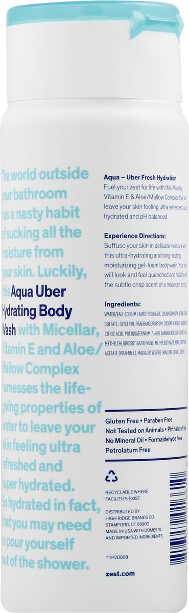 slide 3 of 10, Zest Aqua Splish Body Wash Aqua, 18 fl oz