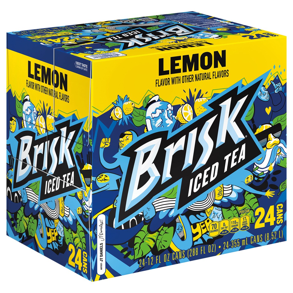 slide 3 of 6, Brisk Iced Tea - 24 ct, 24 ct; 12 fl oz