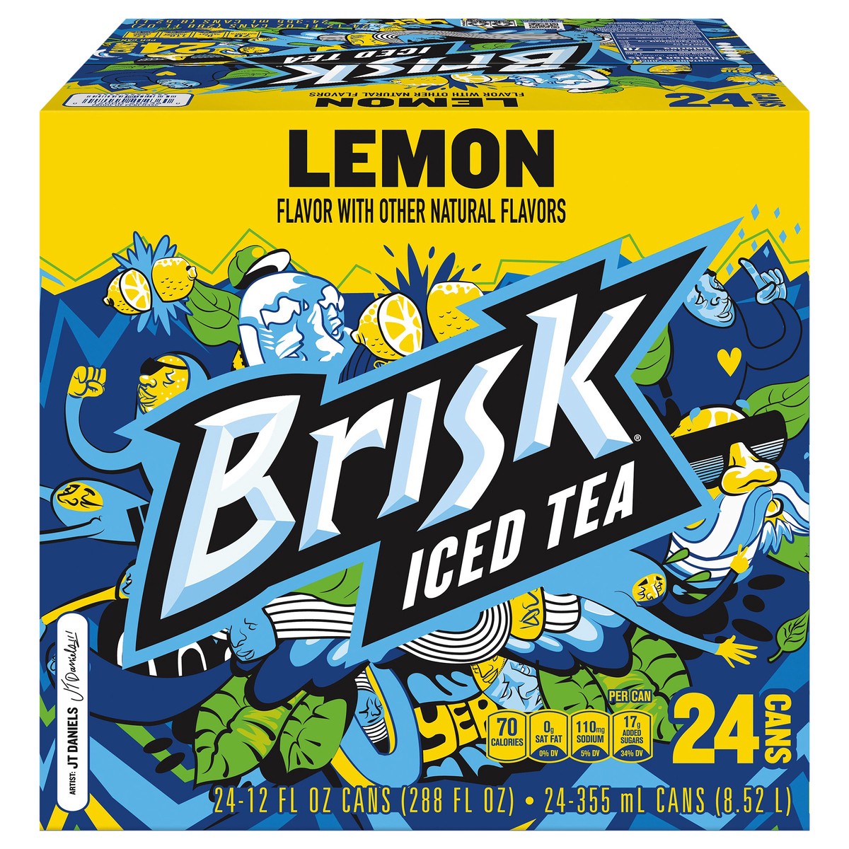 slide 1 of 6, Brisk Iced Tea - 24 ct, 24 ct; 12 fl oz