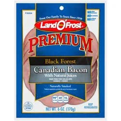 Land O''Frost Black Forest Canadian Bacon 6 oz