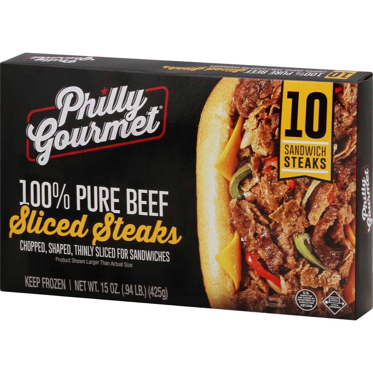 slide 2 of 12, Philly Gourmet Steaks 10 ea, 10 ct