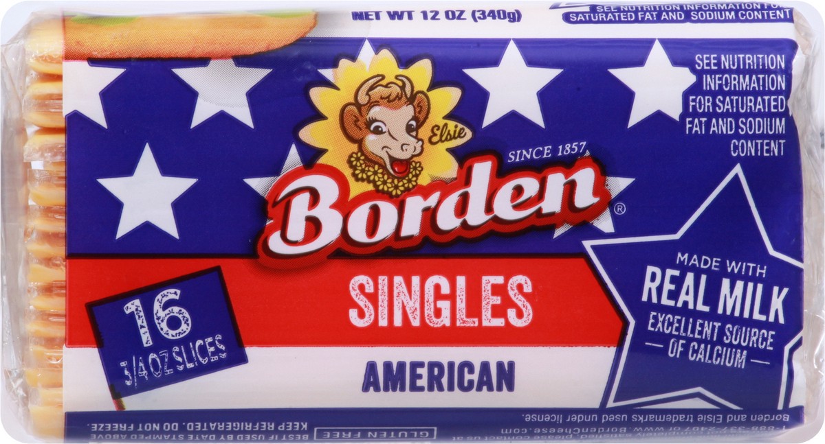 slide 4 of 9, Borden Singles, American, 16 ct
